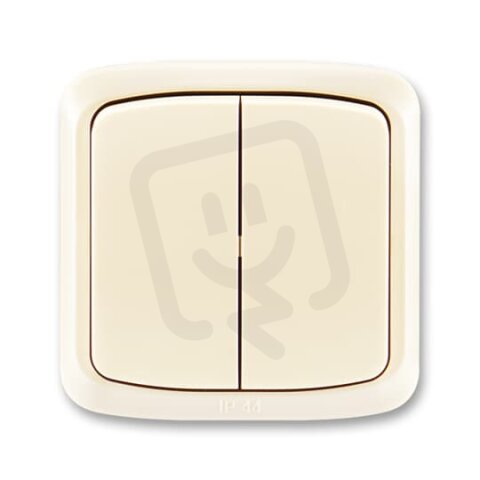 ABB Tango Přepínač kompletní ř.6+6 10AX 250 Vstř. slonová kost BLISTR