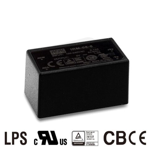 Miniaturní zdroj na PCB 5W 24V 230mA MEAN WELL IRM-05-24