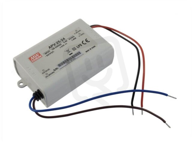 Napájecí zdroj pro LED 25W 12V 2100mA MEAN WELL APV-25-12