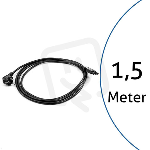 Napájecí kabel 1,5m H05VV-F3G1,5mm2, úhlová vidlice/GST18i3, černý 375.000