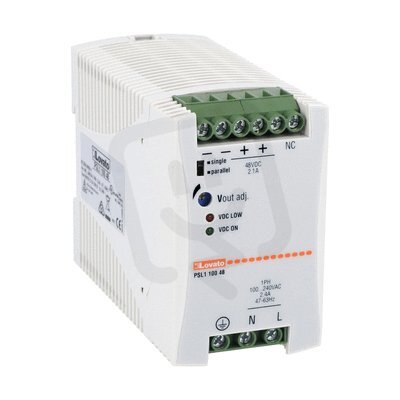 Lovato PSL110048 Spínaný napájecí zdroj 100W/2,1A výstup 48V DC instal.provedení