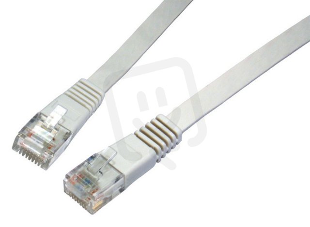 Patch kabel plochý CAT5E UTP LSOH 5m šedý non-snag-proof SOLARIX 28780509