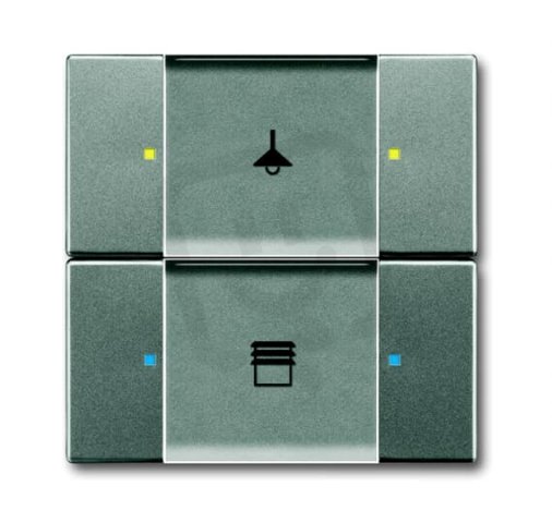 ABB KNX Prvek ovládací 2-/4násobný metalická šedá 6126/02-803-500