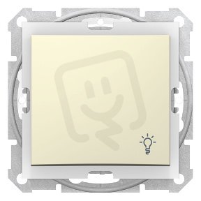 Sedna Ovládač tlačítkový IP44 ''světlo'', řazení 1/0, Beige SCHNEIDER SDN0900347