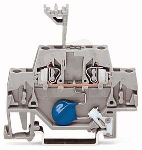 Svorka pro moduly dvoupatrová s varistorem šedá 2,5mm2 Wago 280-502/281-611