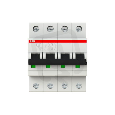 S204M-D16 4 fázový jistič 16 A char. D 10kA ABB 2CDS274001R0161