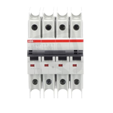 ABB SU204M-K16 jistič char. K 10kA 16A 4P  dle UL489 a CSA 22.2 No. 5