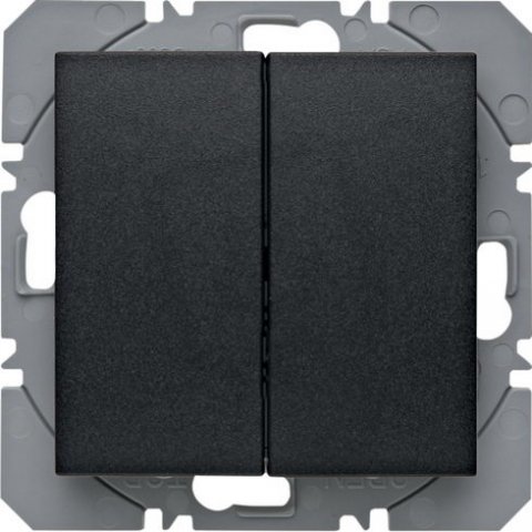 KNX RF tlačítko 2-násobné bateriové ploché, quicklink, S.1/B.x, antracit mat
