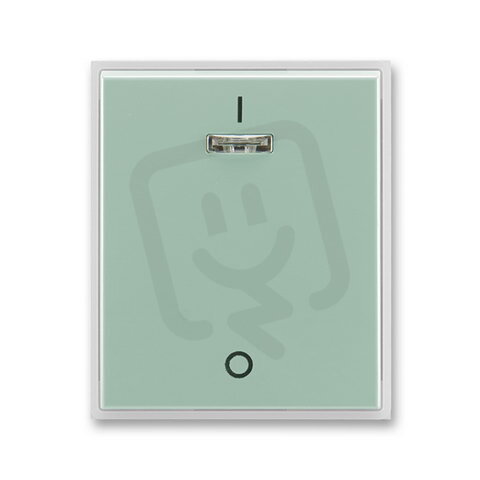 ABB Element 3558E-A00933 22 Kryt jednoduchý s potiskem a čirým průzorem