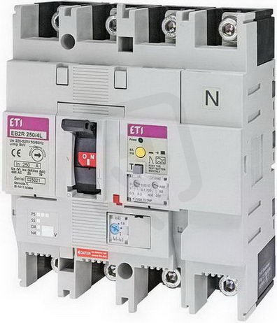 Kompaktní jistič EB2R 250/4L 250A 4P ETI 004671584