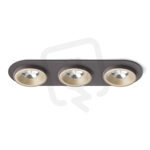 SHARM R III zápustná černá/černá měď 230V LED 3x10W 24° 3000K RENDL R13249