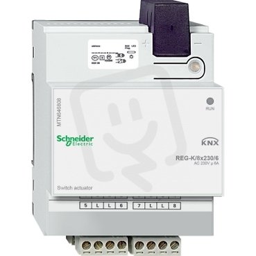 Schneider MTN646808 KNX spínací akční člen REG-K/8x230/6