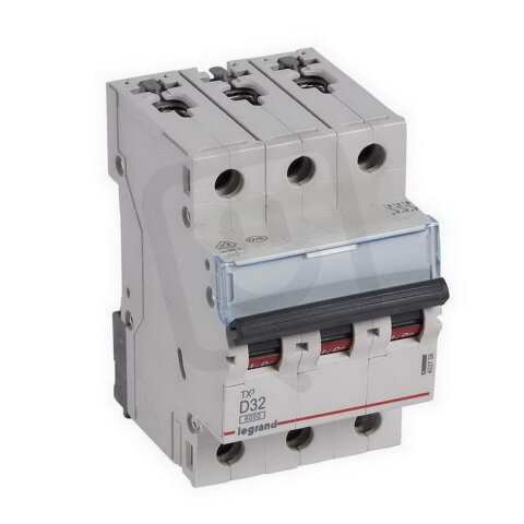 TX3 JISTIČ, 3 PÓLOVÝ, CHAR. D, 32A 6000A LEGRAND 403758