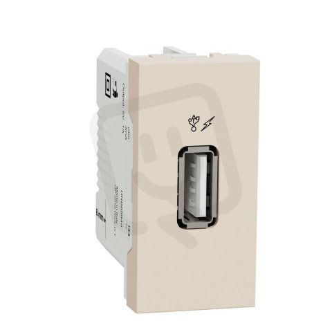 Unica USB 2.0 nabíjecí konektor, 1M, Béžový SCHNEIDER NU342844