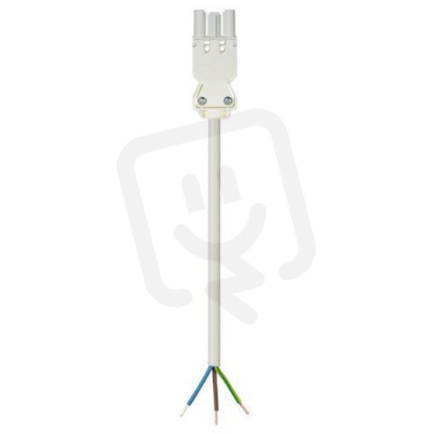 kabel s jedním konektorem gesis, 3-pól, 3*1,5mm2, zásuvka, délka 2m, bílý