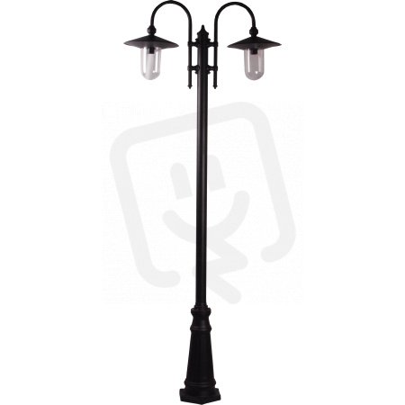 Sloupové svítidlo Adonis sloup velký s ramenem 2 černá 2x60W IP23 E27 916252/07