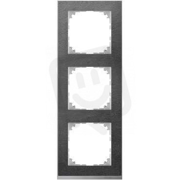 Merten Rámeček trojnásobný M-Pure Decor, Slate/Aluminium SCHNEIDER MTN4030-3669