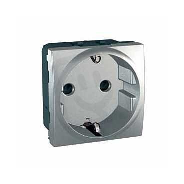 Unica Zásuvka 230V/16A, 2P+PE Schuko, Aluminium SCHNEIDER MGU3.037.30