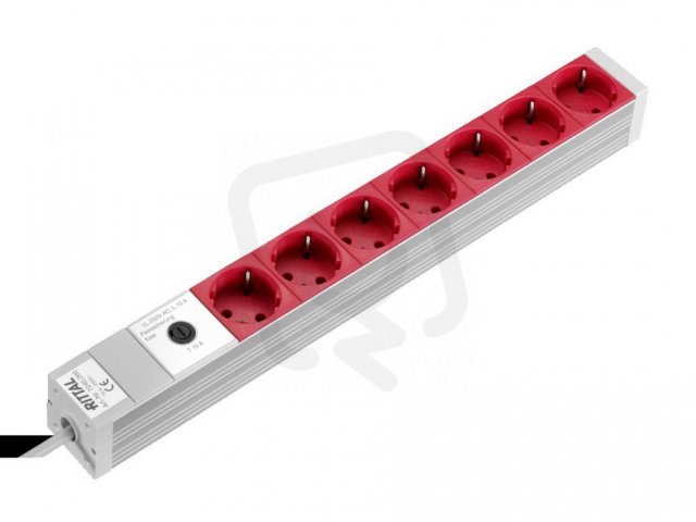 Rittal 7240260 Lišta 7 zásuvek DIN, pojistka 10A, pro