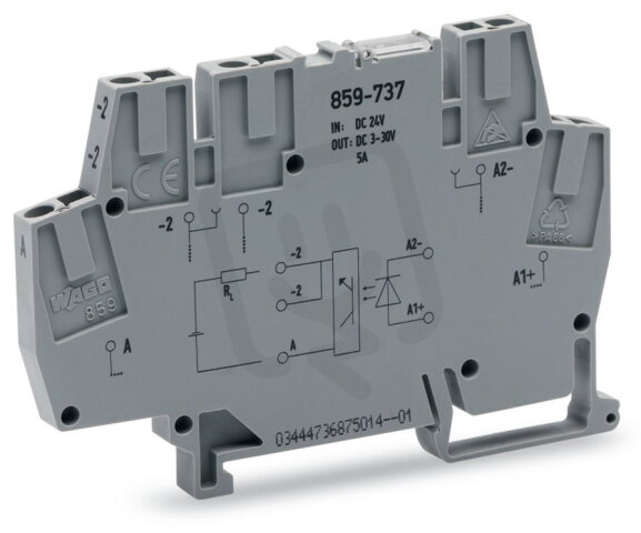 859-737 Modul s optočlenem 24 V DC, Šedá