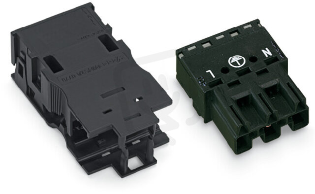 Zástrčka S pouzdrem s odlehčením tahu 3pól. černá WAGO 770-213/035-000