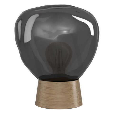 Stolní svítidlo MAGACELA E27 černá/dřevo/šedá-TRANSP. 1X40W EGLO 390321