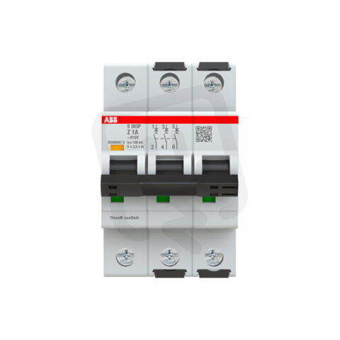 S303P-Z1 3 fázový jistič 1 A char. Z 25kA ABB 2CDS383001R0218