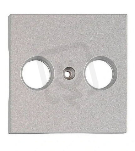 Kryt anténní zásuvky TV, typ HSBK-M, 2 otvory, stříbrný SCHRACK EV124309--