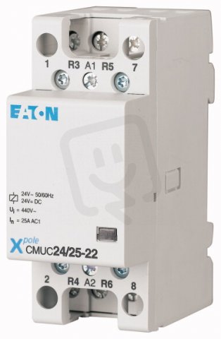 CMUC24/25-31 Instalační stykač 24V AC/DC 25A 3zap. 1vyp. kont. Eaton 137400