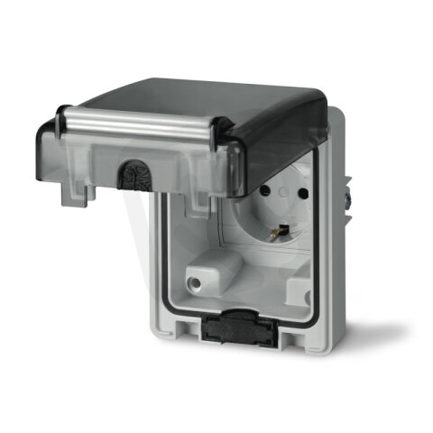 Vestavná zásuvka 230V/16A 70x87mm krytí IP66 SCHUKO SCAME 570.6407