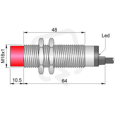 Indukční senzor d18 mm - Atex prach AECO SI18-BE8 NO AD3
