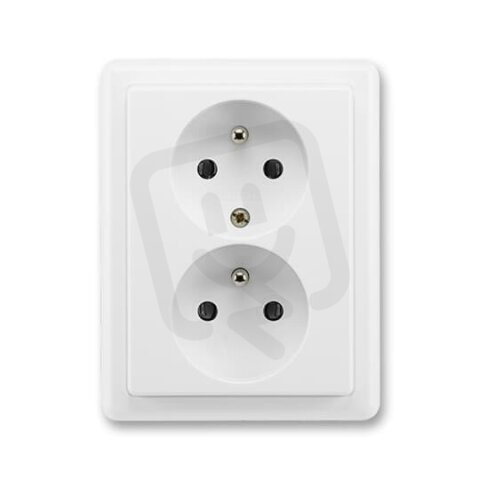 ABB Classic Zásuvka kompletní CZ1x2 16A 250 Vstř. jasně bílá BLISTR