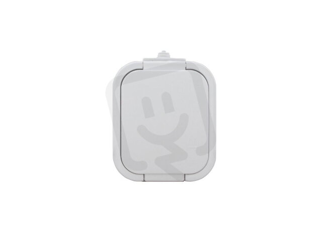 GNT-16B  zásuvka jednoduchá IP-44 10/16A, 250V  bílá    TIMEX 9001082