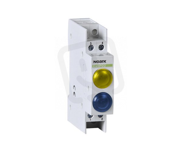 Světelné návěstí NOARK 102504 EX9PD2YB 6,3V AC/DC 1 žlutá LED a 1 modrá LED