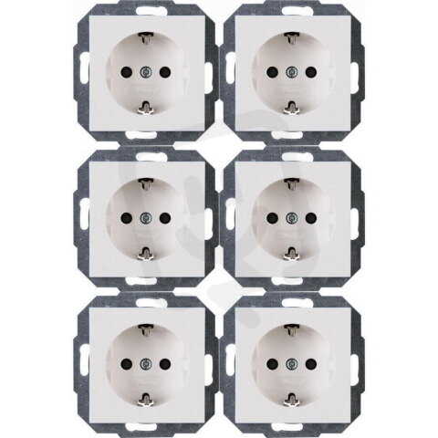 943029056 Profi-Pack: 6 Earthed socket o