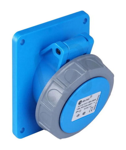 Vestavná zásuvka 3x16A/IP67, úhlová, Quick Connect TP ELECTRIC 316-6-ZS-Q-G