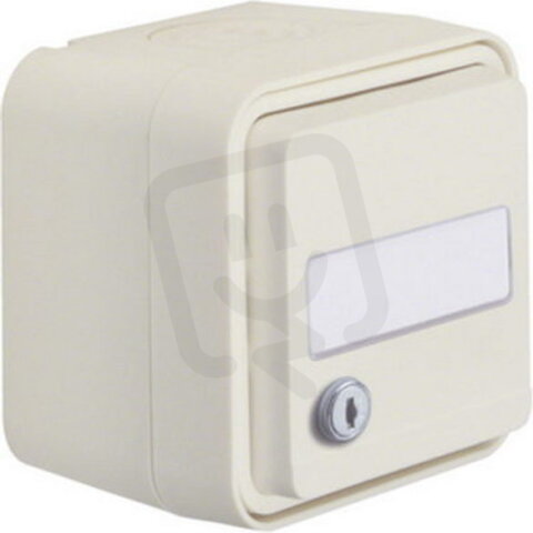 Zásuvka SCHUKO s víčkem, uzamykáním (shodný klíč), IP55, W.1, bílá, mat WNC166B