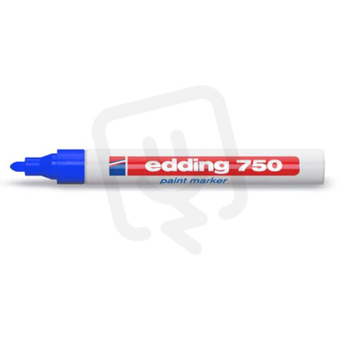 Permanentní pero, lakový popisovač s kulatým hrotem 2-4mm EDDING 750 modrá