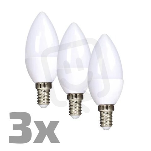 LED zdroj, C37, 4,8W, E14, 4000K, 470lm, 3pack, EURAKLES WZ0014