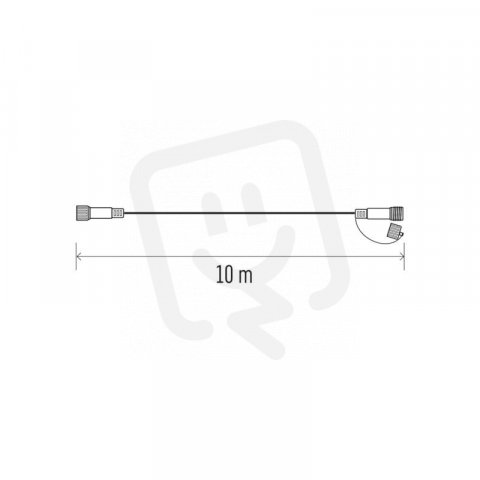 Prodlužovací kabel pro spojovací řetězy Profi, 10m, černý
