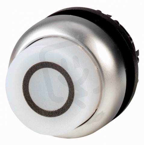 Eaton M22-DLH-W-X0 Prosvětlená ovládací hlavice, zvýšené, bez aret, titan,O bílá