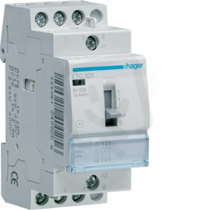 Stykač s aut. návratem 25A, 3S, 230V AC /ET321/ HAGER ETC325