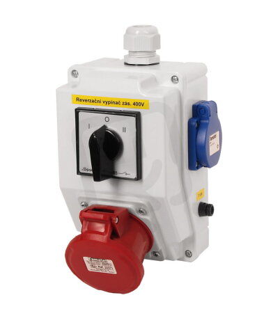 Zásuvková krabice se spínačem I-0-II  IP44 1x400V/16A/5 1x230V/16A SB310
