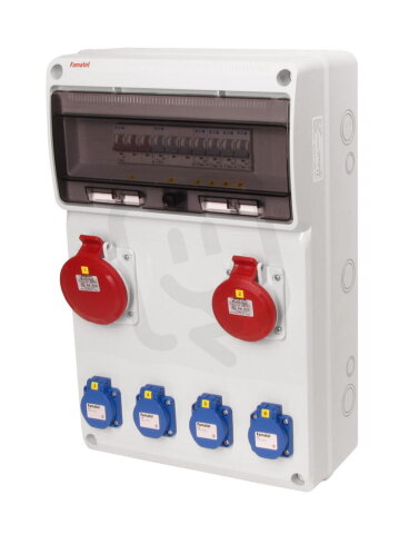 Zásuvková skříň ZSF40101000.0/3952 IP44 jištěná bez chrániče FAMATEL v620