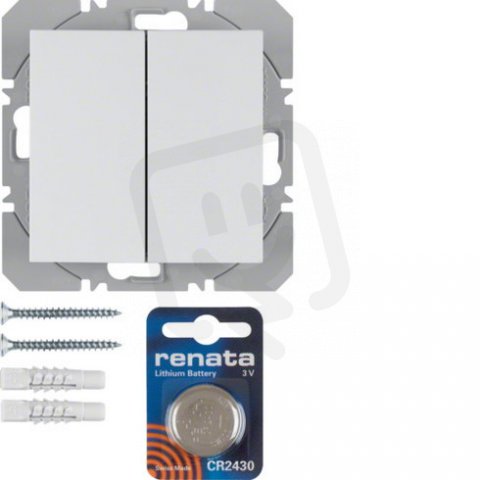KNX RF tlačítko 2-násobné bateriové ploché quicklink S.1/B.x bílá mat 85656288