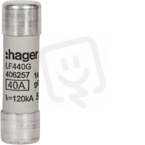 Pojistka válcová, velikost 14x51, 40A gG, 500V AC HAGER LF440G