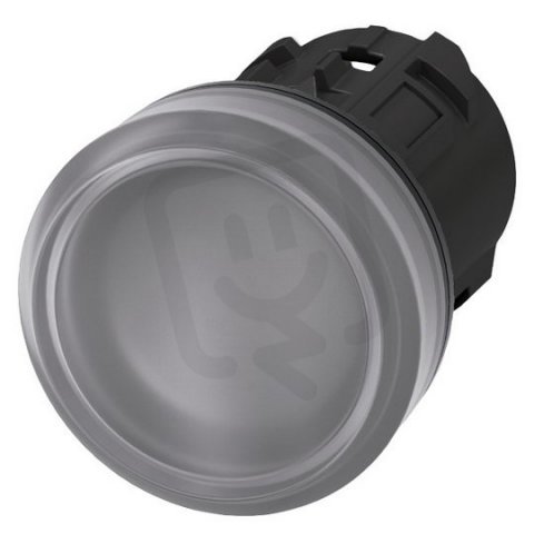 světelná signálka, 22 mm, kulatá, materiál: plast, barva: čirá, čočka, hladká