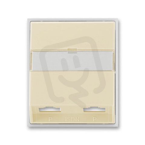 Kryt dvojzásuvky ISDN průchoz 5013E-A00252 21 slonová kost/led. bílá Element ABB