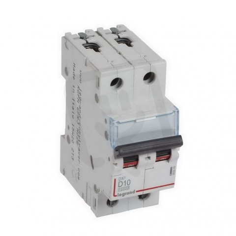 DX3 JISTIČ, 2 PÓLOVÝ, CHAR. D,10A 10000A/16KA LEGRAND 409449