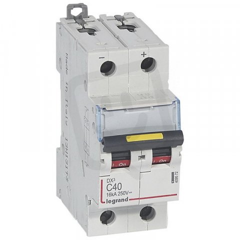 DX3 JISTIČ, CHAR. D,C 2 PÓLOVÝ, CHAR. C,40A 16KA LEGRAND 409572